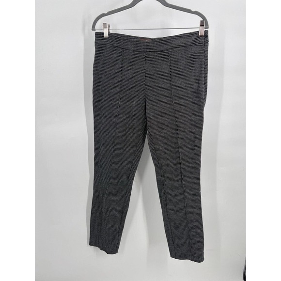 Fenn Wright Manson Women's Size 12 Ankle Trousers Pants Check Print Seamed Zip - Picture 1 of 7